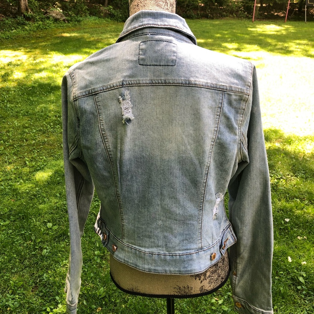 Distressed Demin Jacket size L - Picture 3 of 5